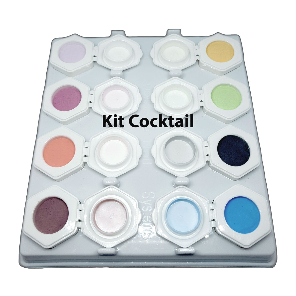 kit 8 colori polveri acriliche colorate per unghie Cocktail di ONS