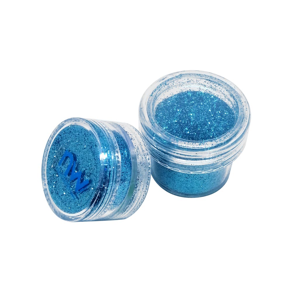 glitter in polvere azzurro per nailart