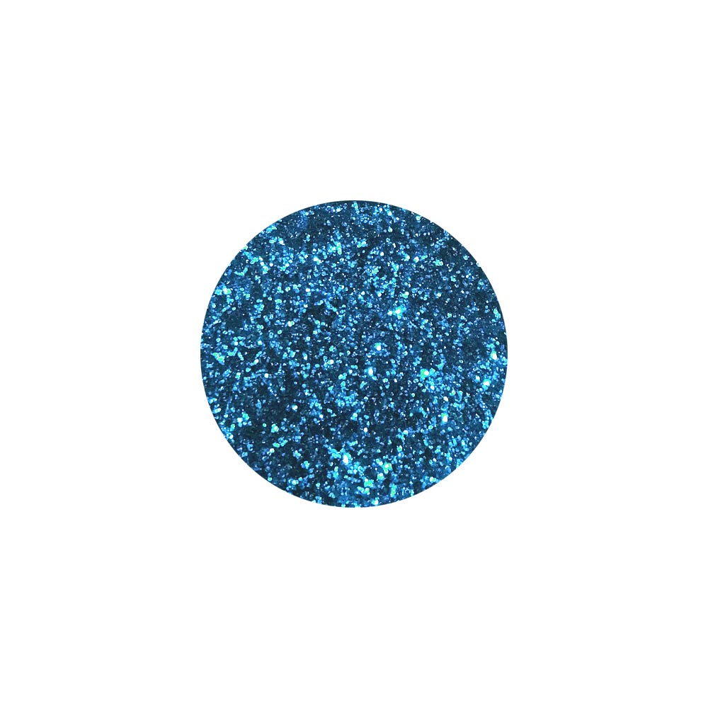 polvere glitter per unghie di colore blu