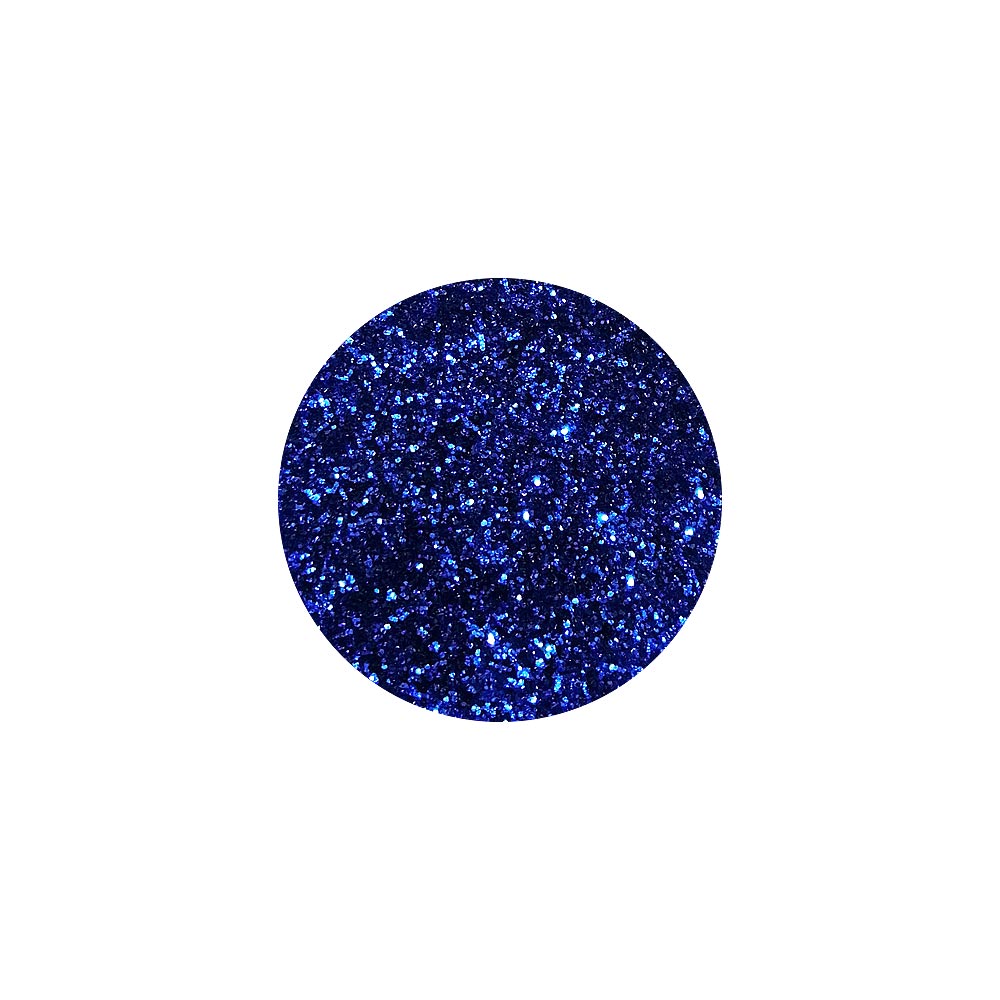 polvere glitter per unghie di colore blu elettrico