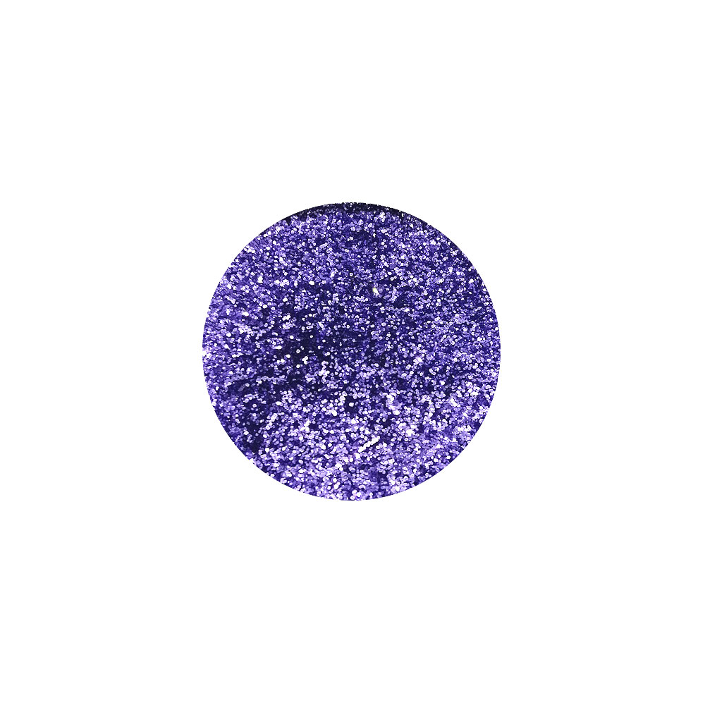 polvere glitter per unghie di colore lilla
