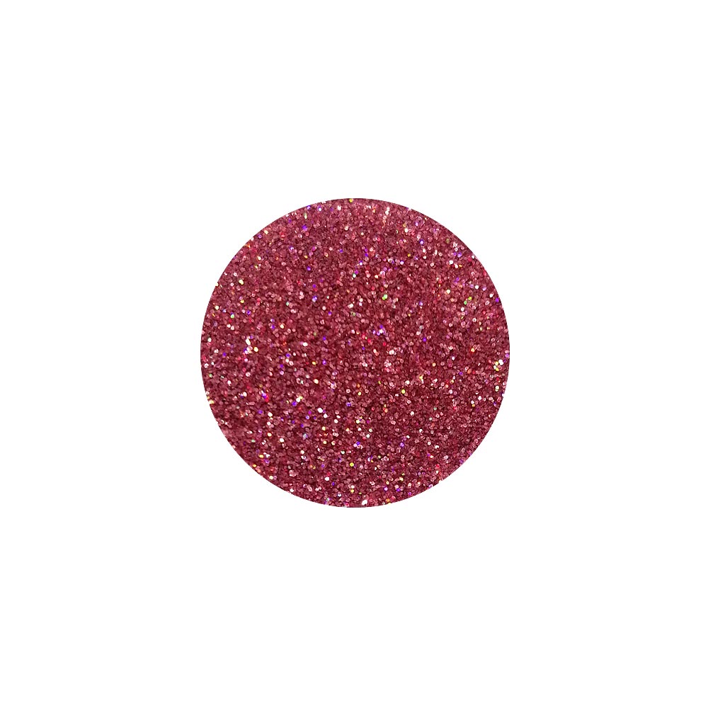 polvere glitter per unghie di colore rosso carminio