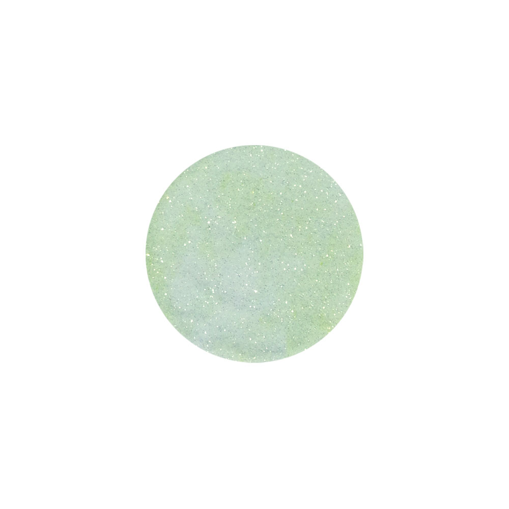 polvere glitter per unghie di colore verde chiaro