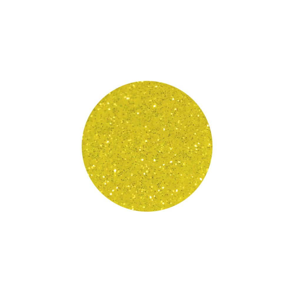 polvere glitter per unghie di colore giallo