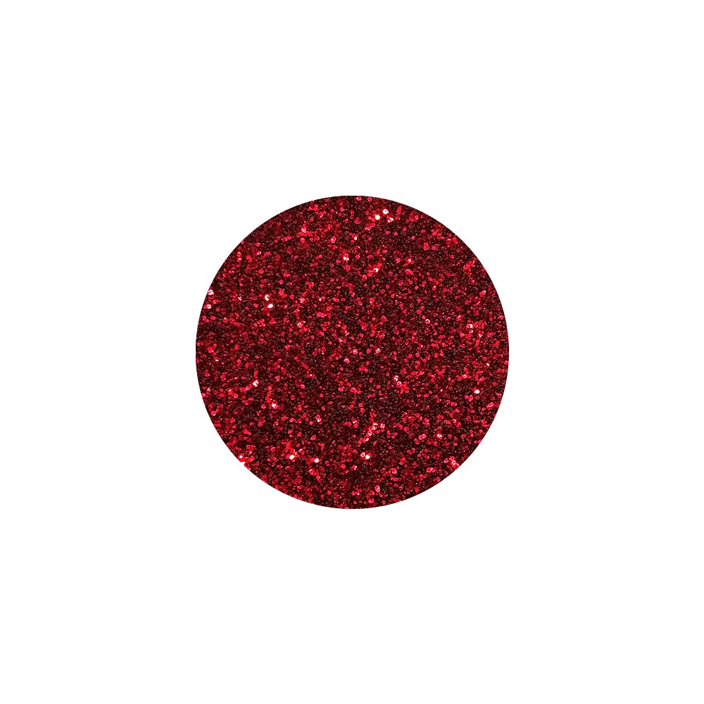 polvere glitter per unghie di colore rosso
