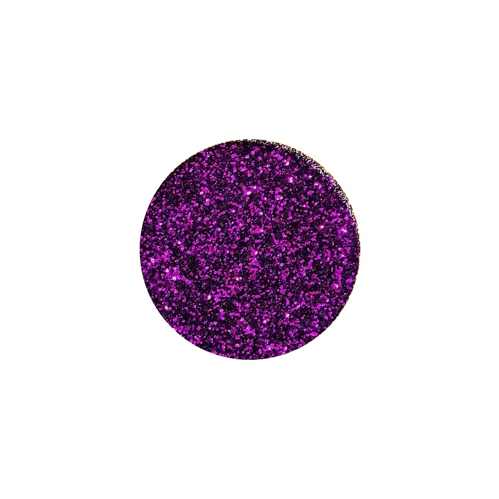 polvere glitter per unghie di colore viola ciclamino